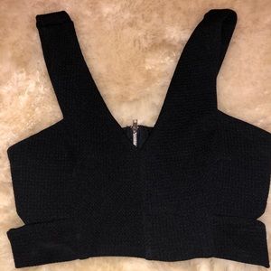 Black crop top size M